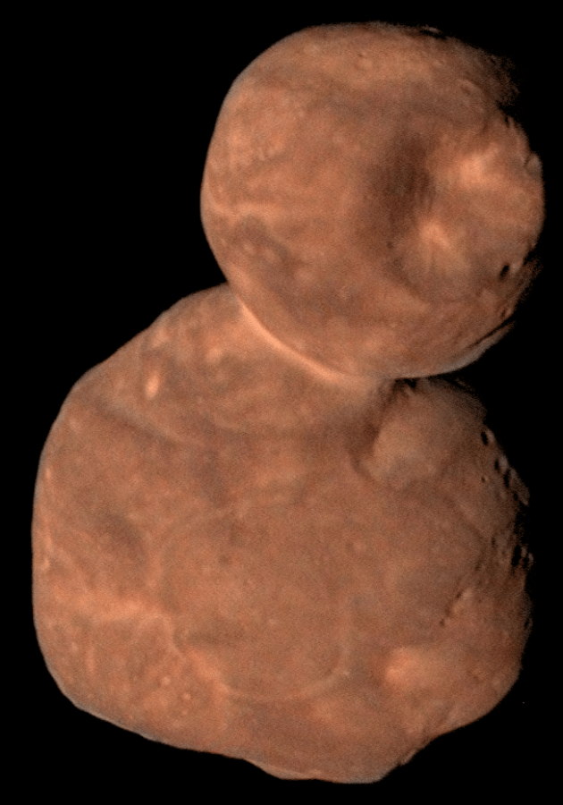 Actual New Horizons image · NASA / JHUAPL / SwRI. The colored route map above is a fictional local reconstruction.