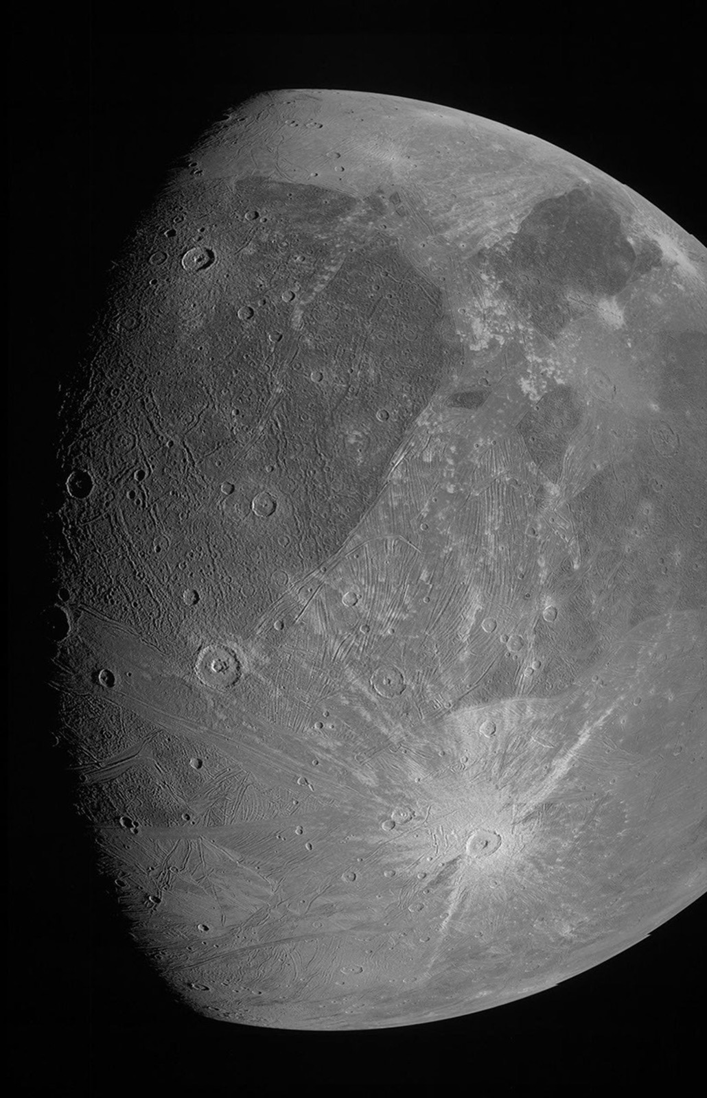 Ganymede photographed by Juno during its June 2021 close flyby